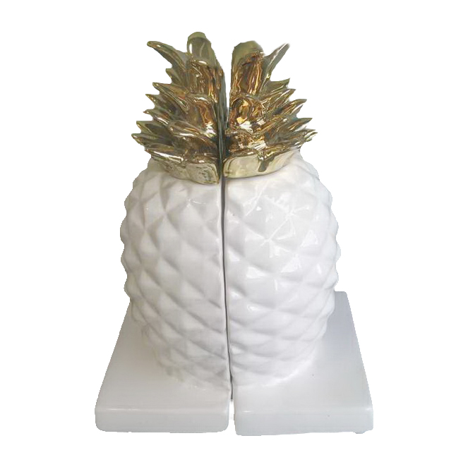 Porcelain Pineapple Bookend