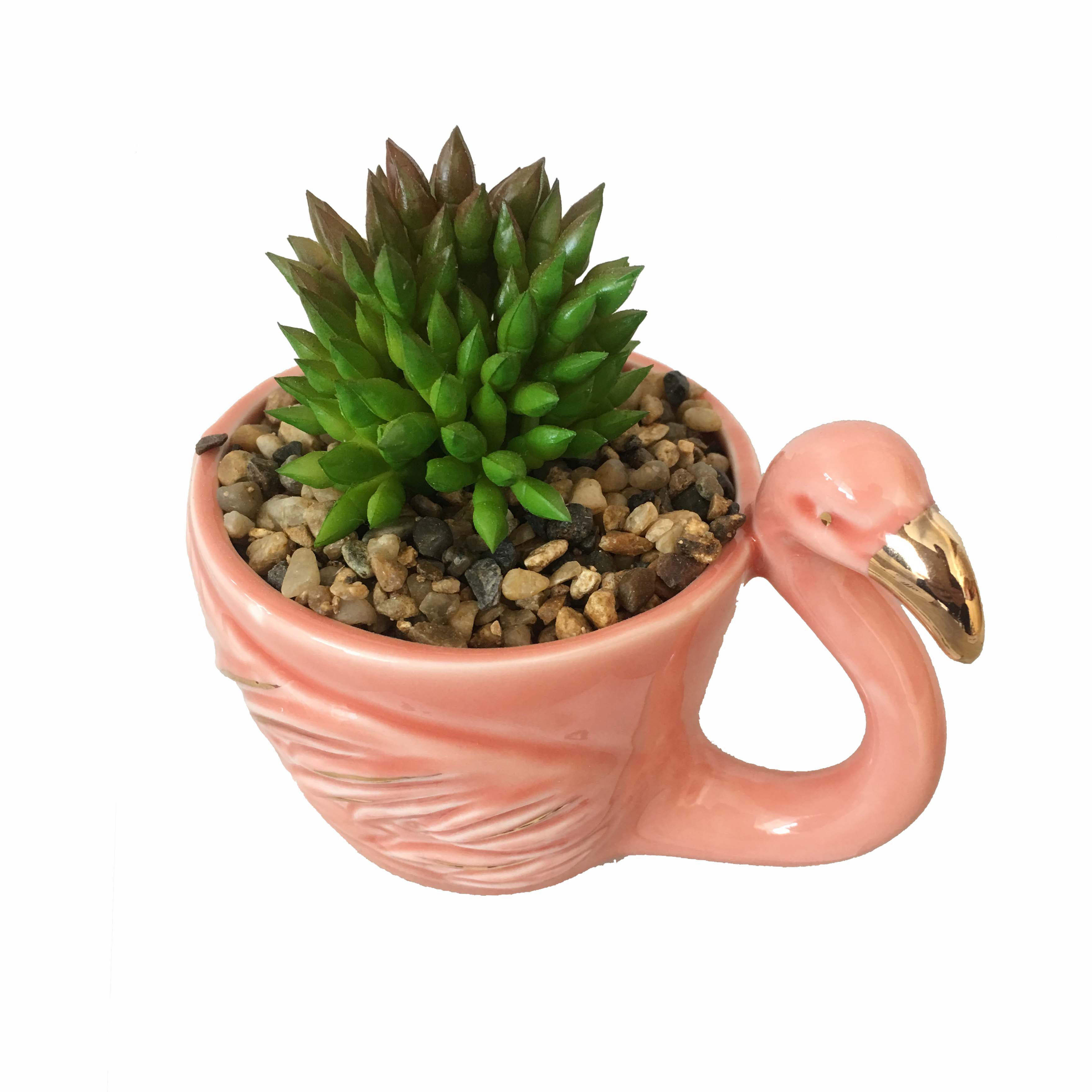 Porcelain Flamingo Planter