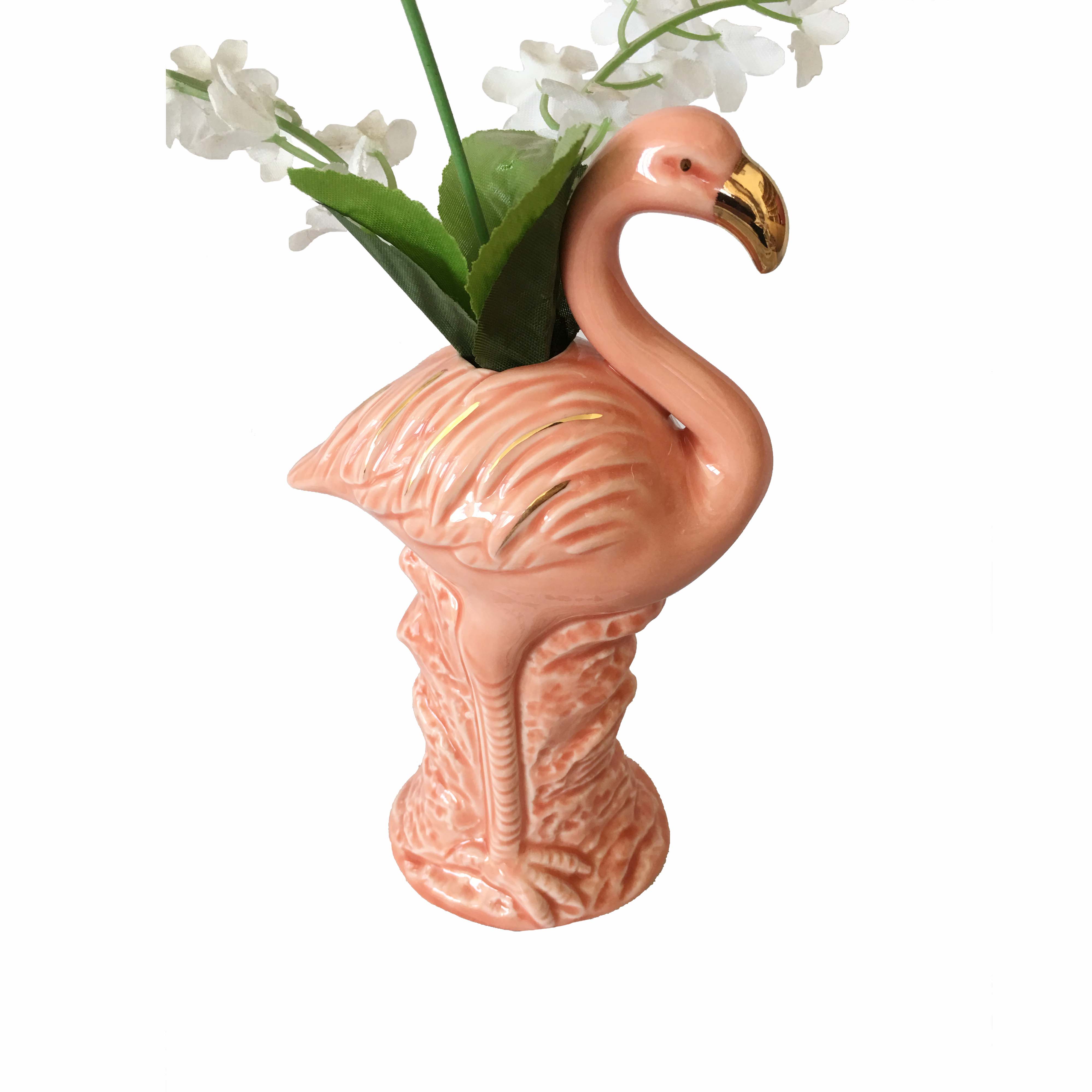 Porcelain Flamingo Vase