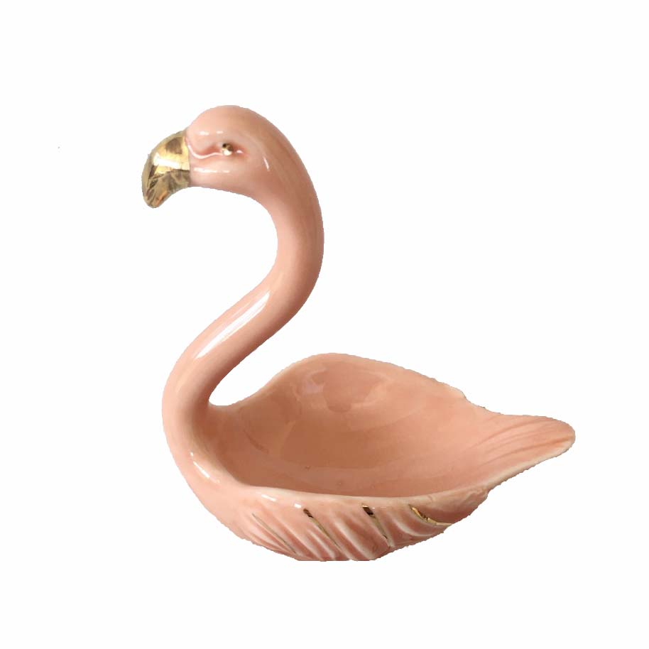 Porcelain Flamingo Candy Bowl