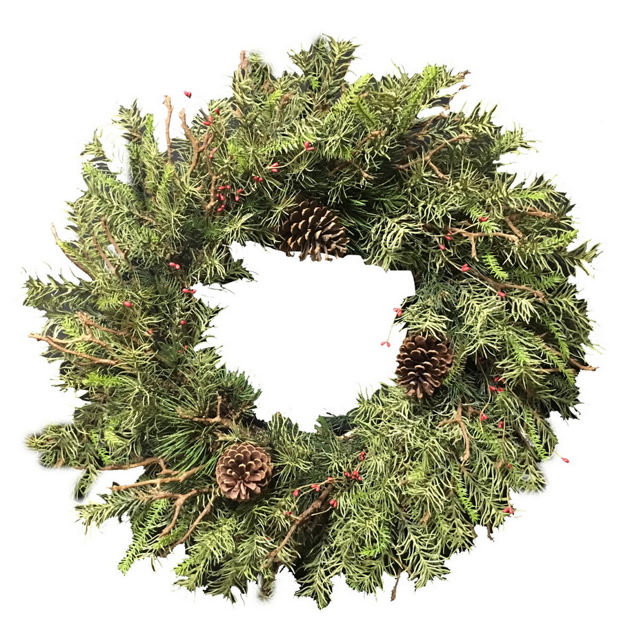 Wreath w/Pinecone, Berry